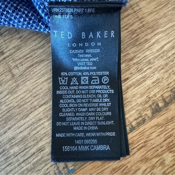 Ted Baker London Malttea Slim Fit Textured Crew Neck Wool Blend Sweater  Size XL - Picture 9 of 15